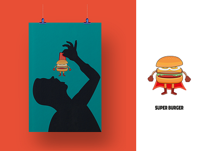 Super Burger branding burger graphic design illustration vector