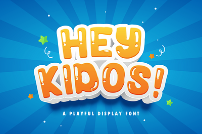 Hey Kidos! - Playful Display Font beautiful calligraphy children cute decorative fun handlettering handwritten kids kindergarten multilingual playful preschool quirky