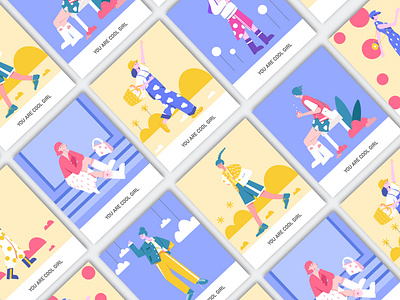 You are cool girl ai flat design flat illustration girl illustraion