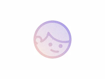 0744 - Circle Boy circle design gradient illustration lines logo modern retro sticker stroke vector vintage visual effect