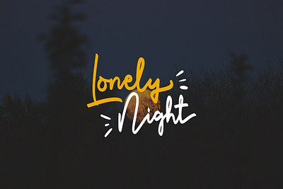 Lonely Night Lettering branding design flatdesign font font family fonts icon illustration lettering lettering art logo modern typedesign typeface vector