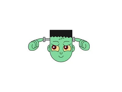 FRANK - DAY 080 2d 2d animation after effects animation character design frankenstein halloween illustration loop motion design motion graphics