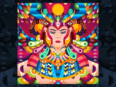 Hathor abstract adobe character design dribbble follow graphicdesign illustration shot vector