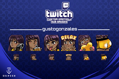 girl emotes emotes streamer subbadges twitch twitchemote