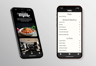 L'angolo Mobile Website Design Mockup design graphic design mobile design ui ux