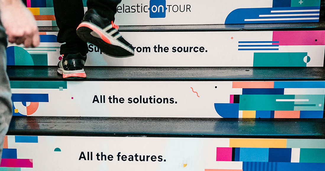 Elastic{ON} Tour event series branding event signage events print vector