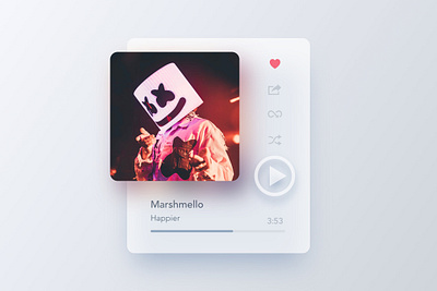 Music Player Widget marshmello minimal music app musicplayer trending design widget