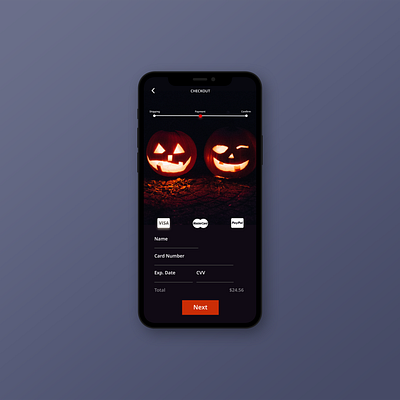 pumpkin cc checkout cc checkout checkout credit card checkout gooeytober inktober pumpkin ui