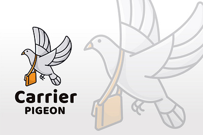 Carrier Pigeon logo Template couriers