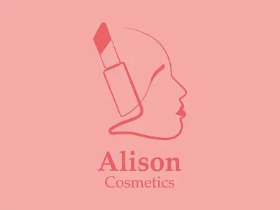 Alison Cosmetics branding design logo minimal vector