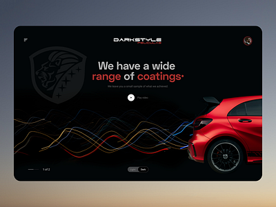 Concept DarkStyle Landing Page car diseño interface landing page ui ux web web design website