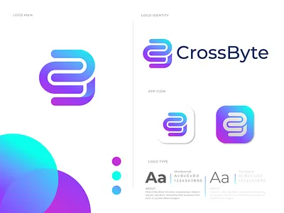 CrossByte Logo Design abstract logo agency app b b logo b mark brand identity branding c c letter c mark cbd logo flat logo icon identity designer logo designer minimal logo modern logo monogram website