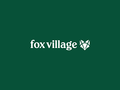 Fox village branding fox green identity logo logotype mark symbol