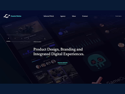 CosmicMotive.com branding product react ui ux vector web web design website
