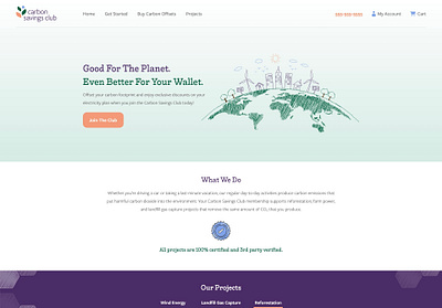 Carbon Savings Club website design design energy environmental green interface ui ux web website