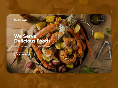 Delicious Foods Landing Page 2020 branding clean clean design design flat interaction design interaction designer restaurant foood ui ui design user interface ux web wordpress template