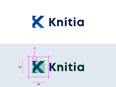 Knitia branding designer graphicdesign grid gridlogo illustrator logo logo design logodesign logodesigner logos logosai male man tie vector