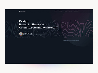 Portfolio Hero Exploration • Dark Mode dark mode dark theme portfolio portfolio design portfolio website