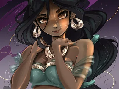 Jasmine aladdin anime animeart clipstudiopaint digital illustration digitalart disney art disney princess disneyfanart illustrator jasmine wacom cintiq