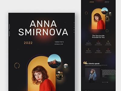 ANNA SMIRNOVA LANDING PAGE design graphic design ui ux