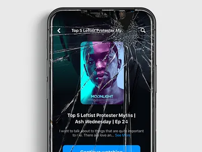 Streaming App app black clean design film gallery glass mobile mobile ui movie series ui video