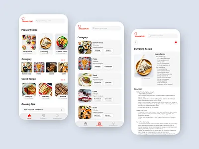 Food App - MasakYuk! cook cooking food food and drink food app food illustration foodie mobile mobile app mobile app design mobile design mobile ui recipe ui ui design uiux uiux design user inteface ux ux design