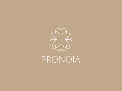 Pronoia - Logo Design for Wellness Studio abstract flower body brand identity business feminine health lifestyle healthy logo design logomark modern nature sauna simple small spa symbol therapy visual branding wellness studio yoga