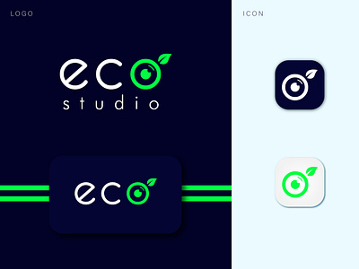 Eco studio logo & Branding app icon brand identity branding branding design design eco studio graphic design illustration logo logo designer modern logo photography photography logo stationary design studio ui