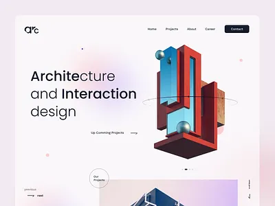 Architecture - Website Design 2020 trend arc architecture architecture design clean design designmind dribbble exploration flat illustration interface minimal product trendy ui uigeek ux web website