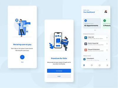 Doctor-On-Demand Mobile App dashboard doctor app hospital app mobile ui uiux