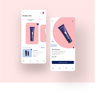 Beauty app app beauty branding design graphic design minimal productdesign ui uidesign ux vector