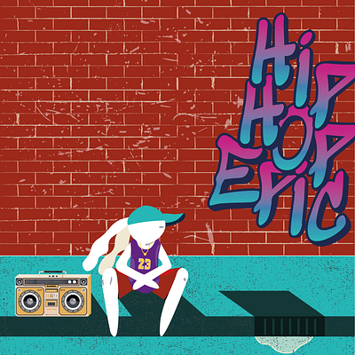 Hip-Hop Epic boombox graffiti graphicdesign hip hop illustration vector