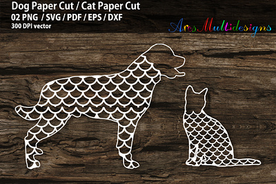 Dog paper cut / Cat paper cut 3d layer cut file cat paper cut svg cat svg dog paper cut svg dog svg mermaid cat svg cut mermaid dog svg cut paper cut paper cut designs paper cut template paper cutting template printable cut files printable paper cut silhouette cut