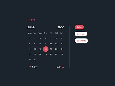 Daily UI Challenge : 080 Date Picker adobexd dailyui date picker datepicker ui