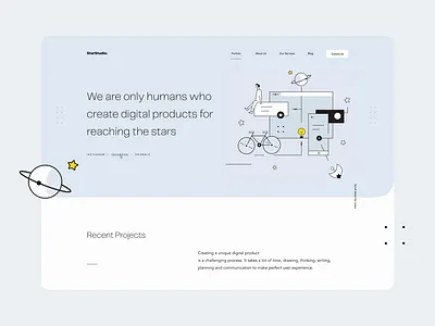 StarStudio Website (live) 🌟 design illustration landingpage ui uiux userinterfacedesign userinterfaces ux web webdesign