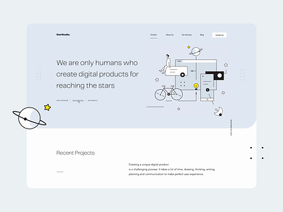 StarStudio Website (live) 🌟 design illustration landingpage ui uiux userinterfacedesign userinterfaces ux web webdesign