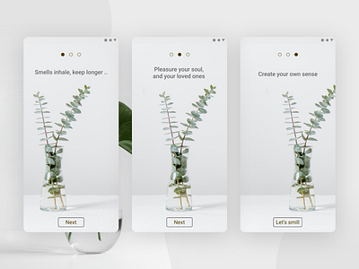 Smell - App concept - Light mood app branding colors dailyui design ui user experience user interface userexperience userinterface uxui