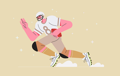 BULKY 2d adobe illustrator americanfootball character illustration inktober sport vectober vector