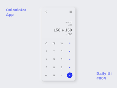 Calculator app 004 app calculator dailyui neumorphism ui