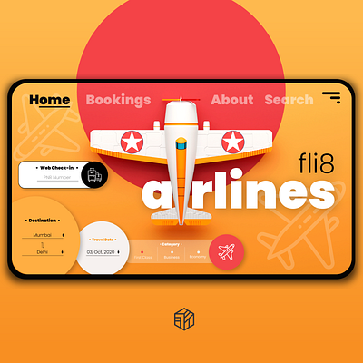 fli8 Airlines abstract art airline airline app airline logo airliner airlines artwork blender color design flat flight flight app flight search flights illustration illustrator isometric typography vector