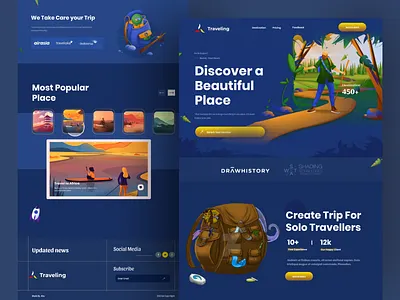 Travel Agency web site ; landing page design home page landing landing page landingpage web web page webdesign website website design