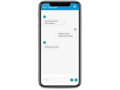 Messaging App app design bird blue design mobile app mobile design tunisia ui ux