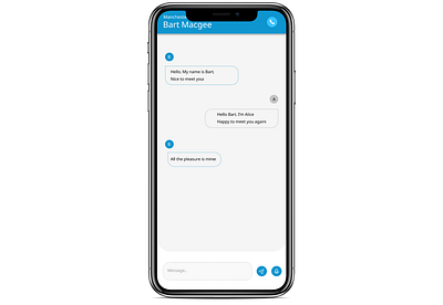 Messaging App app design bird blue design mobile app mobile design tunisia ui ux