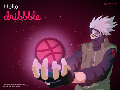 Hello Dribbble! anime cartoon debut debutshot design figma illustration kakashi minimal naruto ninja sasuke sketch vector