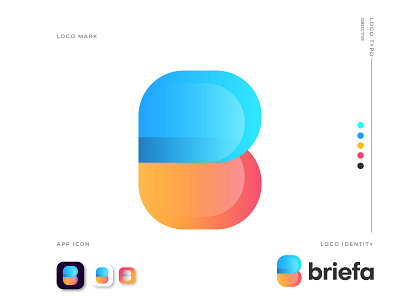 Briefa - Logo Design 3d abstract app icon app logo b logo branding branding and identity design gradient letter b letter b logo logo designer logo identity logo mark logoidea logotype modern logo monogram logo technology vector icon mark symbol