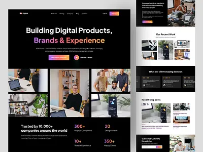 Digital Agency Landing page 2022 agency app b2b business creative digital agency landingpage saas seo software web