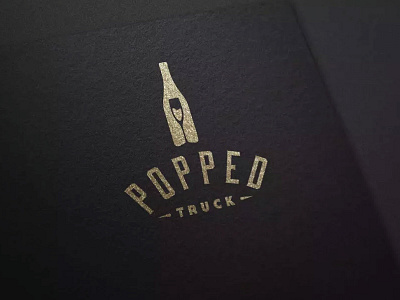 Popped Truck Logo branding design flat graphic design icon illustrator logo logo design minimal truck wine