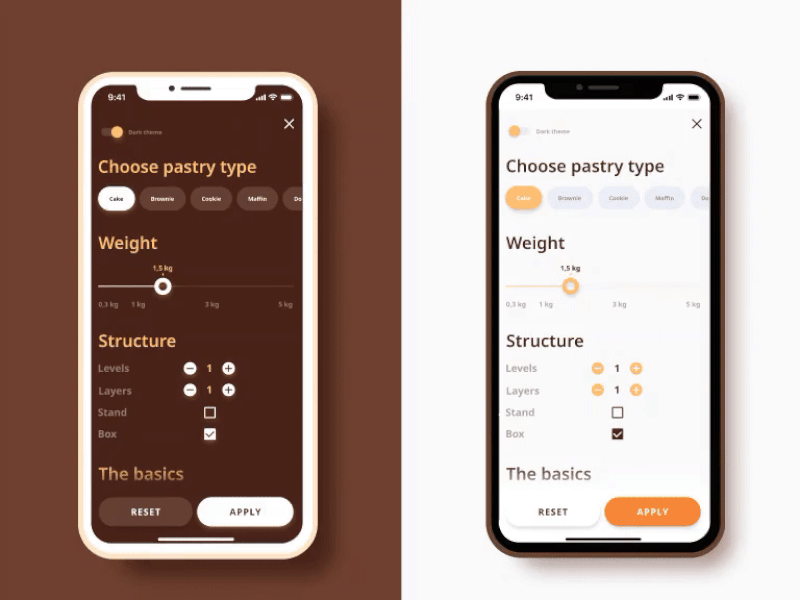 Your sweetness app app design cake design figma design filtering interaction design interface ios app design mobile app design navigation bar online store prototype animation search sorting sweets ui
