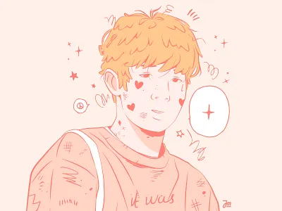 A character boy branding character character design cute design eyes face graphic design hair illustration logo man men people person pink portrait ui vector