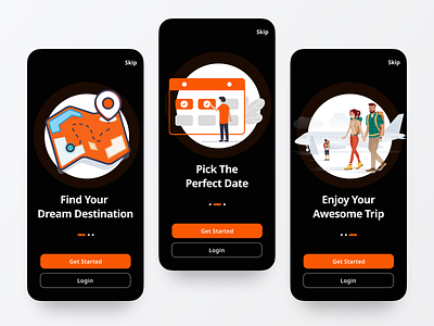 Onboarding Screen app challenge design illustration ui ux